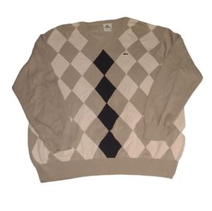 Men's Lacoste Argyle V-neck Sweater